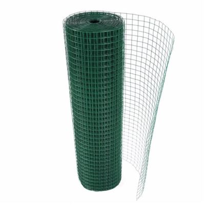 BWG8-BWG26 Yeşil Tozla Kaplı PVC kaynaklı tel örgü ruloları 25mmx25mm