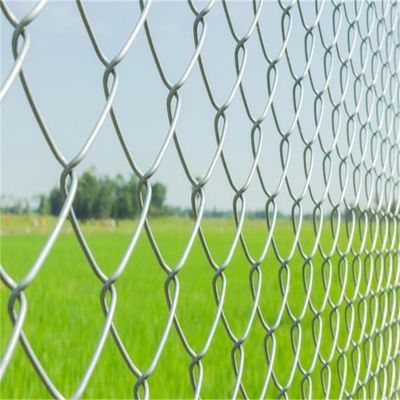 Gümüşlü Elmas Tel Ağı Galvanizli Zincir Bağ Çit Uzunluğu 50 feet