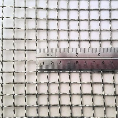 304 316 Paslanmaz Çelik Kesme Karşıtı Kırılmış Tel Ağı Plain Woven SS Security Woven Metal Netting Screen for Concrete Reinforcement