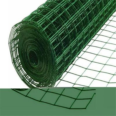 PVC kaplı kaynaklı Euro Mesh kare delikli korozyona karşı dayanıklı yeşil metal çit paneli