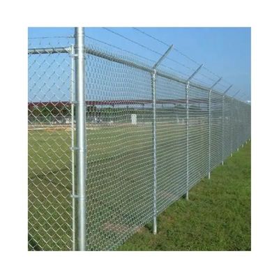 Basketbol parkı için dikenli tel ile 4 ft x 50 ft 11.5 gauge zincir bağlantı çit