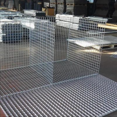 1*1*1m Sıcak Battırılmış Galvanizli Taş Kafes Saldırılmış Gabion Kutusu Sahip Duvar Gabion sepet