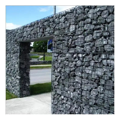 Gabion Basket 2x1x1M 2x1x0.5M Kutusu Ağır Gabion Taş Basket Galvanize Saldırılmış Gabion Duvarları