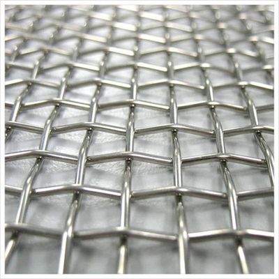 Stainless Steel Crimped Mesh for Vibrating Screen 15 Gauge Plain Weave Square Wire Mesh (Vibratör ekran için paslanmaz çelik kırılmış ağ)