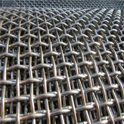 Mn65 Titreşimli Elek 2 3 4 6 8 10 Mesh 8mm 9.5mm Taş Ocağı Madenciliği için Paslanmaz Çelik Kıvrımlı Tel Örgü