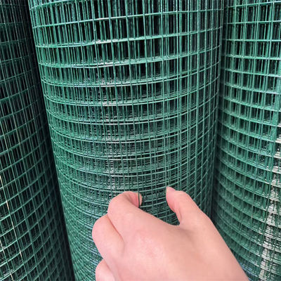 1/2 inç yeşil PVC kaplı kaynaklı tel örgü ruloları donanım kumaş