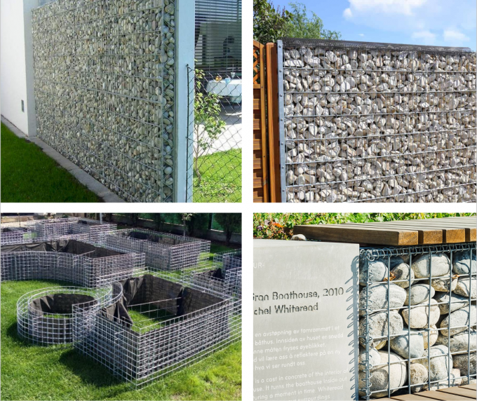 &Ccedil;inko kaplı kablo &ouml;rg&uuml;s&uuml; Gabion Box Garden Gabion Stone Cage Anti Rust 14
