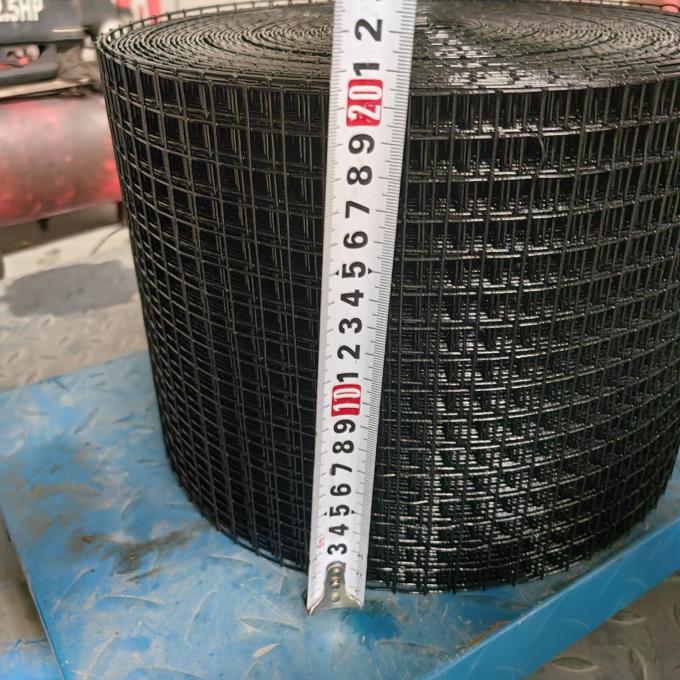 24 Inch X 50 Foot Garden Border Fencing Roll Black PVC Coated Welded Wire Fence 4