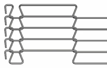1.0mm-3.0mm Paslanmaz &Ccedil;elik Tel Ağı Taşıyıcı Kemeri Fırın Fırını i&ccedil;in 1