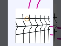 PVC kaplı 3d Eğri Çit Bahçe Çiftliği Kaynaklı Tel Ağı Eğirme Çit Paneli
